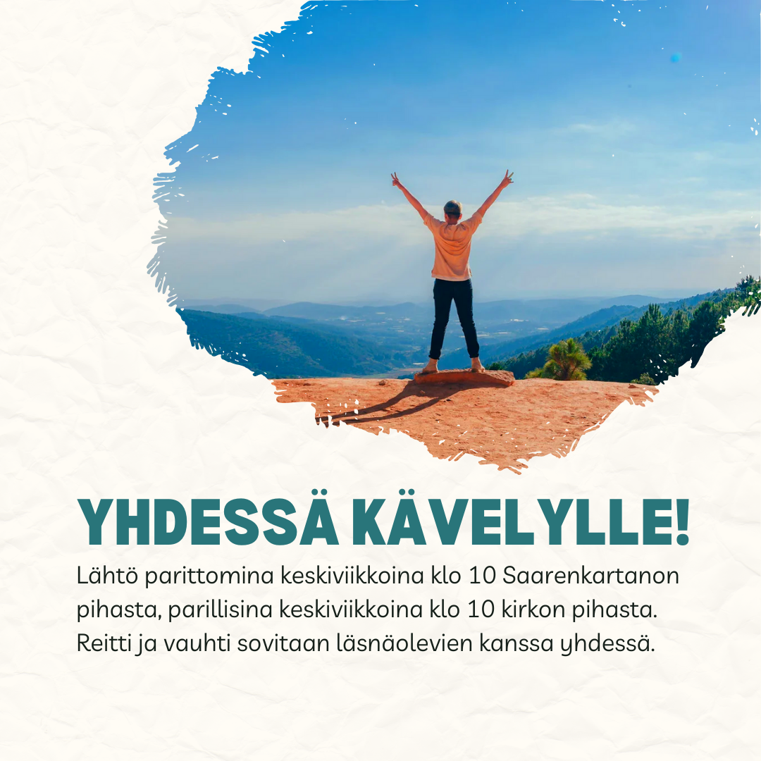 Yhteislenkki kuvassa kävelijä
